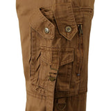 Max Men's Cotton Combat Army Cargo Pants Multi Pockets Work Trousers 30 Yellow