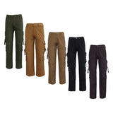 Max Men's Cotton Combat Army Cargo Pants Multi Pockets Work Trousers 31 Yellow