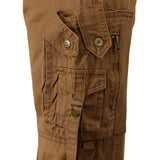 Max Men's Cotton Combat Army Cargo Pants Multi Pockets Work Trousers 31 Yellow