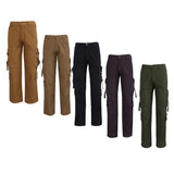 Max Men's Cotton Combat Army Cargo Pants Multi Pockets Work Trousers 40 Yellow
