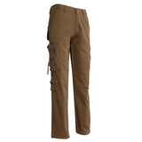 Max Men's Cotton Combat Army Cargo Pants Multi Pockets Work Trousers 29 Khaki