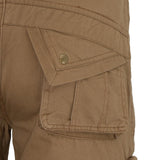 Max Men's Cotton Combat Army Cargo Pants Multi Pockets Work Trousers 29 Khaki