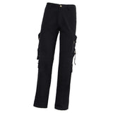 Max Men's Cotton Combat Army Cargo Pants Multi Pockets Work Trousers 36 Black