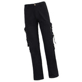 Max Men's Cotton Combat Army Cargo Pants Multi Pockets Work Trousers 38 Black