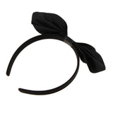 Black Satin Bowknot Headband Women Girl Halloween Fancy Dress Party Hairband