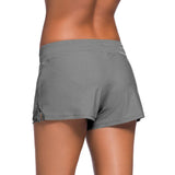 Max Women Swim Boardshort Boy Style Shorts Surf Bikini Swimwear Bottom 3XL Gray