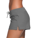 Max Women Swim Boardshort Boy Style Shorts Surf Bikini Swimwear Bottom 3XL Gray