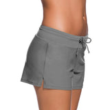 Max Women Swim Boardshort Boy Style Shorts Surf Bikini Swimwear Bottom 2XL Gray