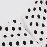 Max Vintage Polka Dots Swing Dress 50s Rockabilly Cocktail Dress White L