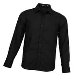 Solid Dress Shirts Men Casual Formal Slim Fit Suits Shirt Top XL Black