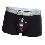 Mens Fun Bear Print Boxers Underwear Bulge Pouch Underpants Shorts M Black