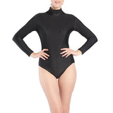 Unisex One Piece Swimsuits Zip Back Rashguard Long Sleeve Bathing Suits S