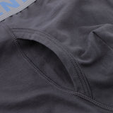 Maxbell Mens Cotton Boxer Briefs Middle Rise Trunks Underwear Shorts Light Gray M