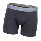Maxbell Mens Cotton Boxer Briefs Middle Rise Trunks Underwear Shorts Light Gray M
