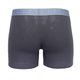 Maxbell Mens Cotton Boxer Briefs Middle Rise Trunks Underwear Shorts Light Gray M