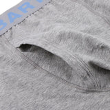 Mens Cotton Boxer Briefs Middle Rise Trunks Underwear Shorts Deep Gray XL