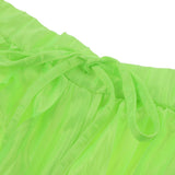 Maxbell Womens Casual Pleated Chiffon Shorts Culottes Wide Leg Mid Rise S Green