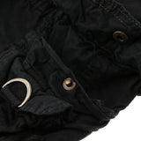 Men's Casual Shorts Army Cargo Baggy Pants Overalls Loose Pocket Shorts 34 Black