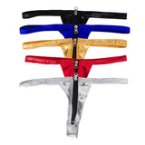 Maxbell Sexy Women Leather Zipper Open Front Thong Underwear G String T Back Black