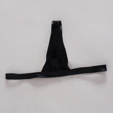 Maxbell Sexy Women Leather Zipper Open Front Thong Underwear G String T Back Black