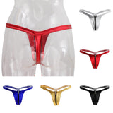 Maxbell Sexy Women Leather Zipper Open Front Thong Underwear G String T Back Black
