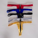 Maxbell Sexy Women Leather Zipper Open Front Thong Underwear G String T Back Red