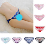 Maxbell Women Lace Mesh Flower Embroidered Underwear Low Rise Briefs Sexy Lingerie Black