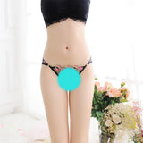 Maxbell Women Lace Mesh Flower Embroidered Underwear Low Rise Briefs Sexy Lingerie Black