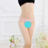 Maxbell Women Lace Mesh Flower Embroidered Underwear Low Rise Briefs Sexy Lingerie Pink