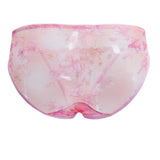 Maxbell Women Lace Mesh Flower Embroidered Underwear Low Rise Briefs Sexy Lingerie Pink