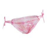 Women's Bandage Sheer Gauze Floral G-string Briefs Panties Underwear Pink