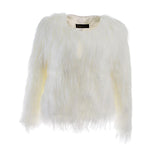 Maxbell Fluffy LED Fur Coat Glow in Dark Outwear Night Club Halloween Costume 2XL