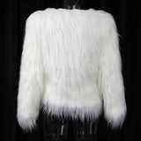 Maxbell Fluffy LED Fur Coat Glow in Dark Outwear Night Club Halloween Costume 2XL