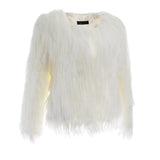 Maxbell Fluffy LED Fur Coat Glow in Dark Outwear Night Club Halloween Costume 2XL