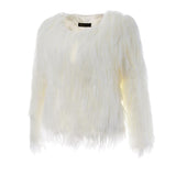 Maxbell Fluffy LED Fur Coat Glow in Dark Outwear Night Club Halloween Costume 2XL