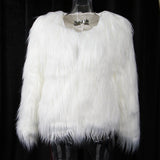 Maxbell Fluffy LED Fur Coat Glow in Dark Outwear Night Club Halloween Costume 2XL