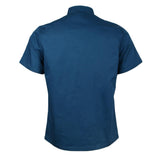 Women Men Chef Jackets Coat Short Sleeves Shirt Kitchen Uniforms L Blue