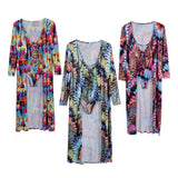 Maxbell Sexy Tie Dyed One Piece Lace Up Swimsuit Cover Up Set Maxi Beach Dress M #1
