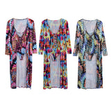 Maxbell Sexy Tie Dyed One Piece Lace Up Swimsuit Cover Up Set Maxi Beach Dress M #1