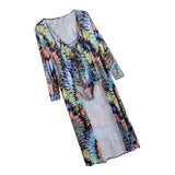 Maxbell Sexy Tie Dyed One Piece Lace Up Swimsuit Cover Up Set Maxi Beach Dress S #3