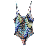 Maxbell Sexy Tie Dyed One Piece Lace Up Swimsuit Cover Up Set Maxi Beach Dress L #3