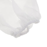Maxbell Bohemian Solid Chiffon Dress Off-Shoulder Mini Beach Sundress M White
