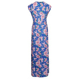 Maxbell Women Holiday Sleeveless V Neck Maxi Long Summer Print Party Beach Dress 3XL