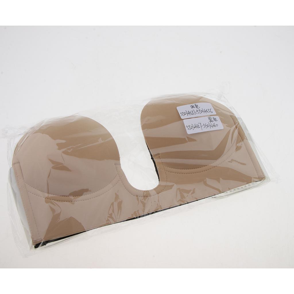 Maxbell Invisible Push Up Bra Strapless Bra Sticky Silicone Deep U Cup D Flesh color