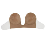 Maxbell Invisible Push Up Bra Strapless Bra Sticky Silicone Deep U Cup D Flesh color