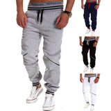 Maxbell Fashion Men Stripe Tracksuit Bottoms Drawstrings Sports Pants M Navy blue
