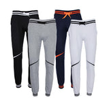 Maxbell Fashion Men Stripe Tracksuit Bottoms Drawstrings Sports Pants M Navy blue
