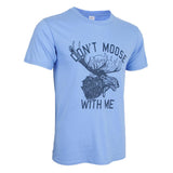 Maxbell Womens Don't Moose with Me T Shirt Short Sleeve Summer Casual Tops S Blue