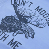 Maxbell Womens Don't Moose with Me T Shirt Short Sleeve Summer Casual Tops S Blue