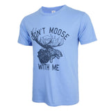 Maxbell Womens Don't Moose with Me T Shirt Short Sleeve Summer Casual Tops S Blue